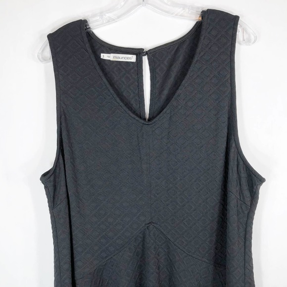Maurices Plus Size 3X Dress Black Sleeveless A Line Swing Knee Length 1274 - Picture 3 of 8